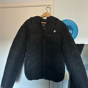 Superdry Black Puffer Jacket